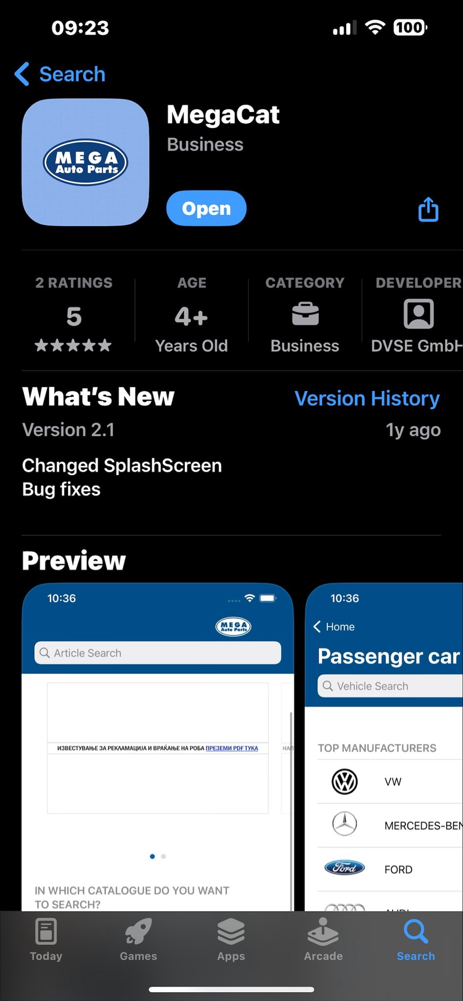 MEGA CAT mobile app