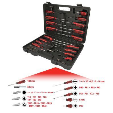 159.0100 - SCREWDRIVER SET, 39 PCS
