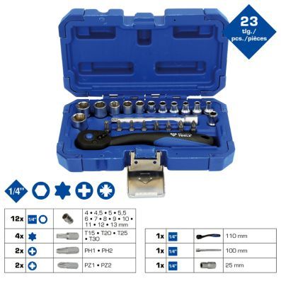 BT020023 - TOOL SET 1/4" 23 PCS