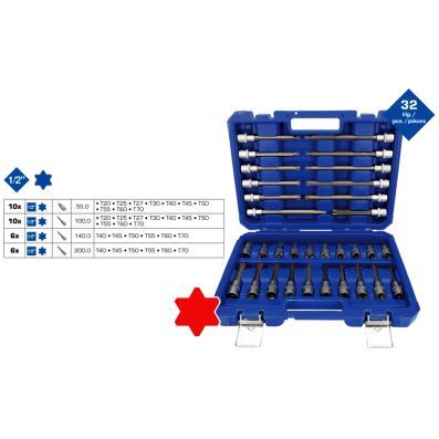 BT022532 - TORX SET 32 PCS 1/2"