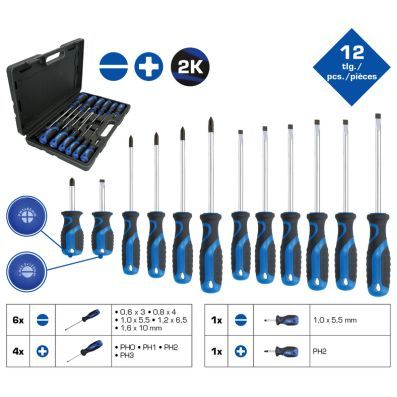 BT033012 - SCREWDRIVER SET 12 PCS PH
