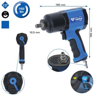 BT160100 - PNEUMATIC IMPACT WRENCH 1/2'' 1450 Nm